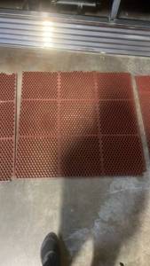 lot 50125 image: Red Commercial Anti-Fatigue Kitchen Mat 36x36