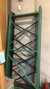 10'x4' Industrial Pallet Rack Upright Frame - Green Set of 2