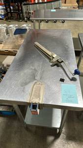 lot 50416 image: Industrial Table with can opener 48x24x34