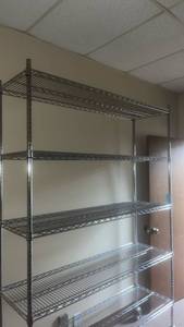 lot 50494 image: Commercial Wire Shelving Unit - 5 Tier Storage Rack 60x15x88