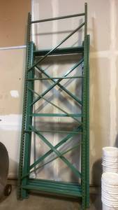 lot 71121 image: 12x4 Industrial Pallet Rack Upright Frame - Green