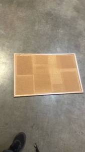 lot 71130 image: Large Cork Board with White Frame
