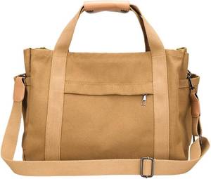 lot 121364 image: Canvas Tote Bag with Zipper for Women Crossbody Bag Medium Shoulder Tote Work Office Handbags Pockets Tote Purse