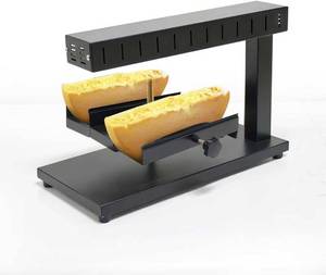lot 221343 image: Retails for $196 KOOTEN Raclette Cheese Melter Commercial Electric 2 Sink Cheese Wheel Maker Multi-Function Cheese Warmer Machine Height and Angle Adjustable(Dual Bracket)
