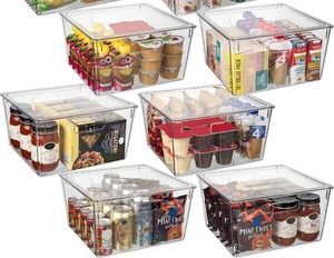 lot 221361 image: CLEARSPACE Plastic Storage Bins with Lids XL   Perfect Kitchen Organization or Pantry Storage   Fridge Organizer, Pantry Organization and Storage Bins, Cabinet Organizers