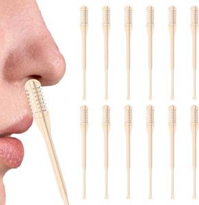 lot 321219 image: 12 Pcs Nasal Hair Cutter, Double-Sided 2-in-1 Nose Hair Remover Tool Knife Portable Manual 360  Rotating Nasal Trimmer with Ear Picker Individually Packaged for Women Men