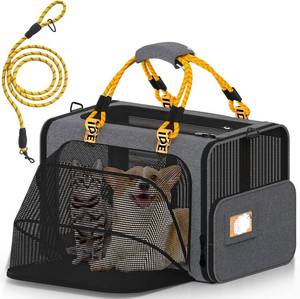 lot 321241 image: PAWZIDEA Large Pet Carrier Expandable, 24 16 16 Soft-Sided Cat Carrier for 2 4 Cats up 55lb, Portable & Collapsible Small Medium Dog Travel Crate for Car, XL Storage Pocket, ID Card, Shoulder Strap