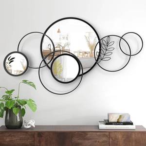 lot 421313 image: Retails for $150 Wall Mirror Decorative, Print Round Decorative Mirrors, Large Decor Metal Wall Art Mirro for Entryway, Living Room, Bedroom, Dining Room Kitchen Decor 45x25.5