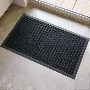 lot 421343 image: Outdoor Door Mat for Front Door Entrance, Heavy Duty Doormat for Outside Entry, Non Slip Rubber Floor Mat, Durable Outdoor Entry Rug (Black, 17.7x29.5Inch)