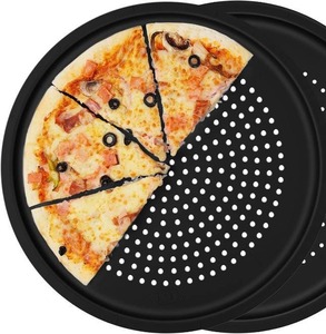 lot 421350 image: LYNG Pizza Pan 16 Inch, Silicone Nonstick Pizza Tray For Oven, Pizza Pan With Holes Dishwasher Safe, Suitable For Home Kitchen Dark Baking Black (1 Pan, Not 2-Pack)