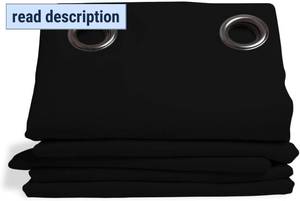 lot 321217 image: Moondream LumenControl  Solid Blackout Curtain for Bedroom  Light Block for Windows & Sliding Doors  Made in Europe  Grommet  55 W x 95 L  Black - Deep Black MC710