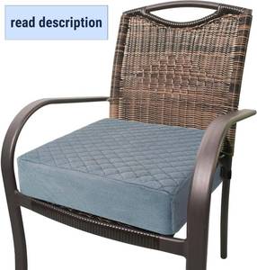 lot 421324 image: Booster Cushion for Adults - 18x18x5 Medium-Firm Seat Cushion for Home, Office, Wheelchair, Car - Washable Velvety Cover with Waterproof Layer, Removable Strap & Non-Slip Base - Gray