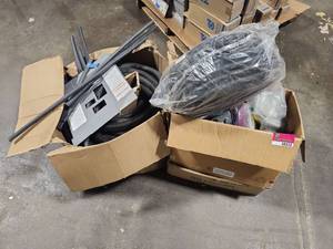 lot 10215 image: Assorted Lot W Flexible Conduit and Junction Boxes
