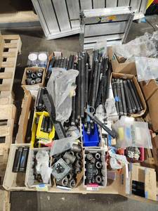 lot 11555 image: Large Collection of Threaded Pipe Nips, Fittings, and Industrial Hardware