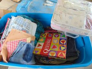 lot 3590 image: Large Selection of Quilting - Denim Material