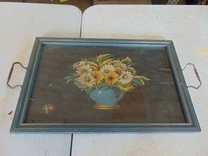 lot 3608 image: Metal Handled Tray