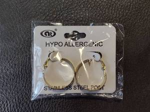 lot 2020 image: Gold-Tone Hypoallergenic Hoop Earrings