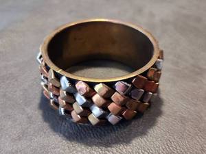 lot 2062 image: Multi-Metal Studded Bangle Bracelet