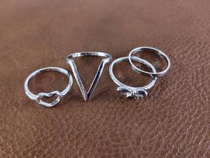 lot 2066 image: Silver-Toned Ring Set