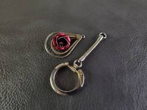 lot 2084 image: Red Rose Pendant and Chain Pendant