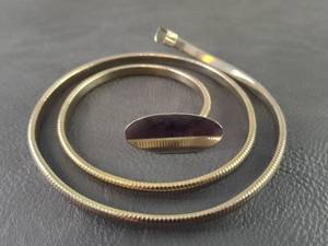 lot 2091 image: Gold Tone Snake Style Belt with Clasp