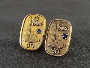 lot 2095 image: Sears Tower 30 Year Service Pins with Sapphire -1510K Marking