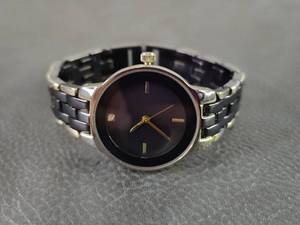 lot 2118 image: Two-Tone Black Ceramic Watch (Untested)