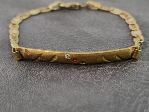 lot 2131 image: Gold Tone Bracelet with Crystal Accents