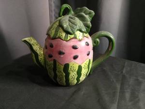 lot 2271 image: Watermelon Design Ceramic Tea pot
