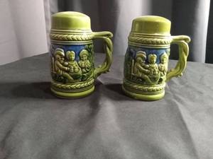 lot 2295 image: German Beer Stein Salt and Pepper Shakers