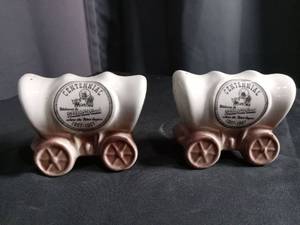 lot 2647 image: Merricks World Centennial Covered Wagon Salt & Pepper Shakers