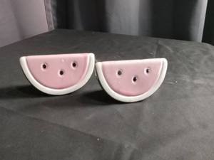 lot 2656 image: Watermelon Salt and Pepper Shaker Set