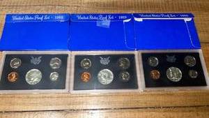 1969 US Proof Set Collection 3 sets!!!!