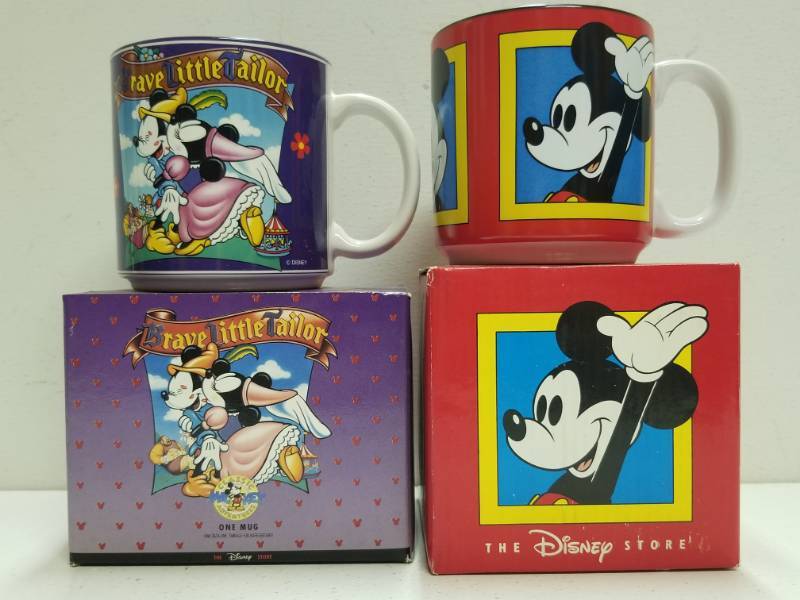 lot 1054 image: Mickey Mouse Coffee Mug Lot Disney Store Exclusive Brave Little Tailor New