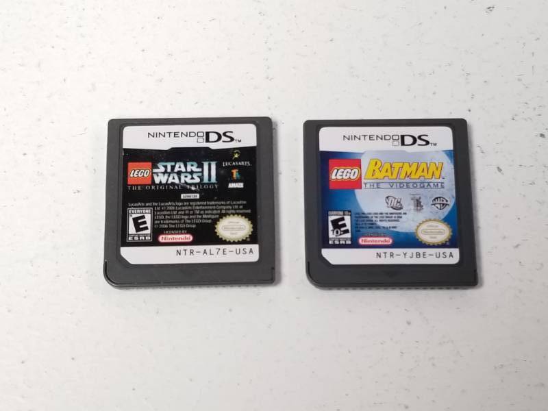lot 1068 image: Nintendo DS Lite Lego Star Wars & Lego Batman Video Game Lot