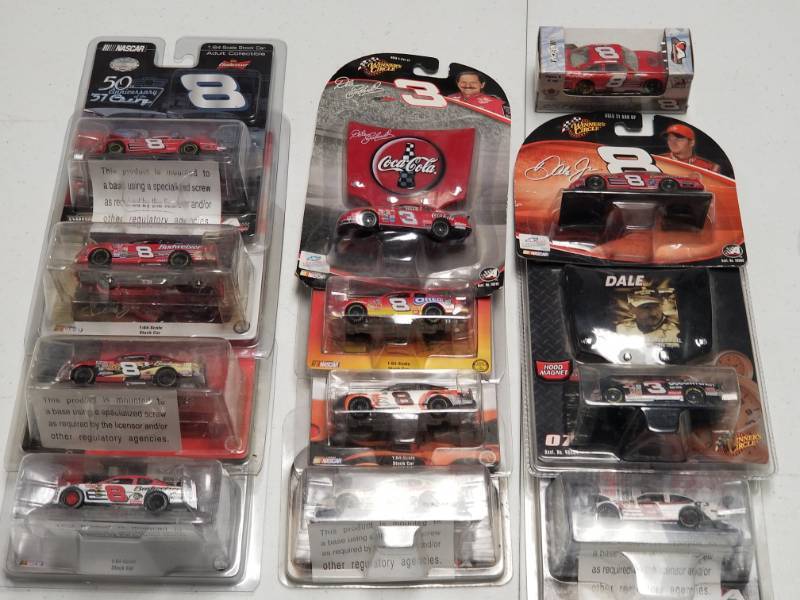 lot 1081 image: Dale Earnhardt Jr. Winning Circle & Action NASCAR Limited Edition Race Car Lot of 12 New