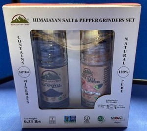 Himalayan Salt & Pepper Grinders Set
