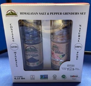 Himalayan Salt & Pepper Grinders Set