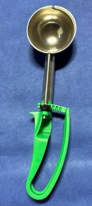 lot 16 image: Stainless Steel Ice Cream Scoop with Green Handle