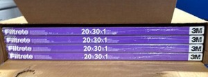 lot 18 image: 3M Filtrete 20x30x1 Air Filters - 4 Pack
