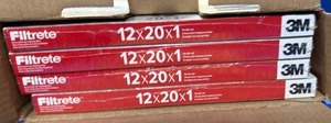 lot 19 image: 3M Filtrete 12x20x1 Allergen Defense Air Filters - 4 Pack
