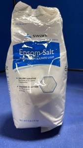 lot 26 image: Swan Epsom Salt 4lb Bag - Magnesium Sulfate USP