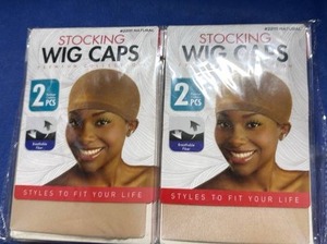 lot 93 image: Stocking Wig Caps (12)2-Packs Natural Color
