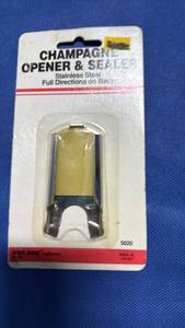 lot 96 image: Fox Run Stainless Steel Champagne Opener and Sealer