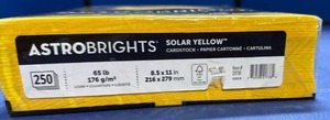 lot 99 image: Astrobrights Solar Yellow Cardstock Paper - 250 Sheets
