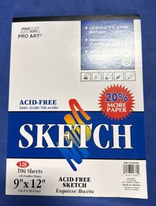 lot 109 image: Pro Art Sketch Pad 9x12 Acid-Free