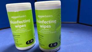 lot 112 image: (2) Amazon Basics Disinfecting Wipes - Fresh Scent (85 Count)