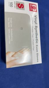 lot 117 image: Basic Vinyl Synthetic Exam Gloves - 100 Count