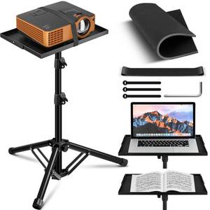 lot 3420 image: CAHAYA Projector Stand Tripod Foldable 18.9 to 41 Inch Height Adjustable Projector Tripod Stand 180° Rotatable Thickened Base Multipurpose Laptop Stand Panel Collapsible for Outdoor Office Home Stage