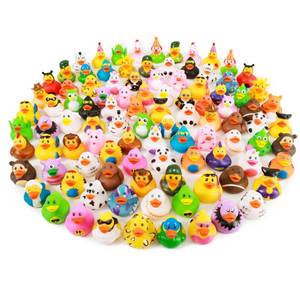 lot 4433 image: XY-WQ 100 Pack Rubber Duck for Jeeps Ducking - 2.3 Inch Bulk Floater Duck for Kids - Baby Bath Toy Assortment - Party Favors, Birthdays, Bath Time, and More (50 Varieties)
